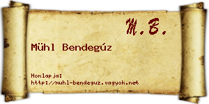 Mühl Bendegúz névjegykártya